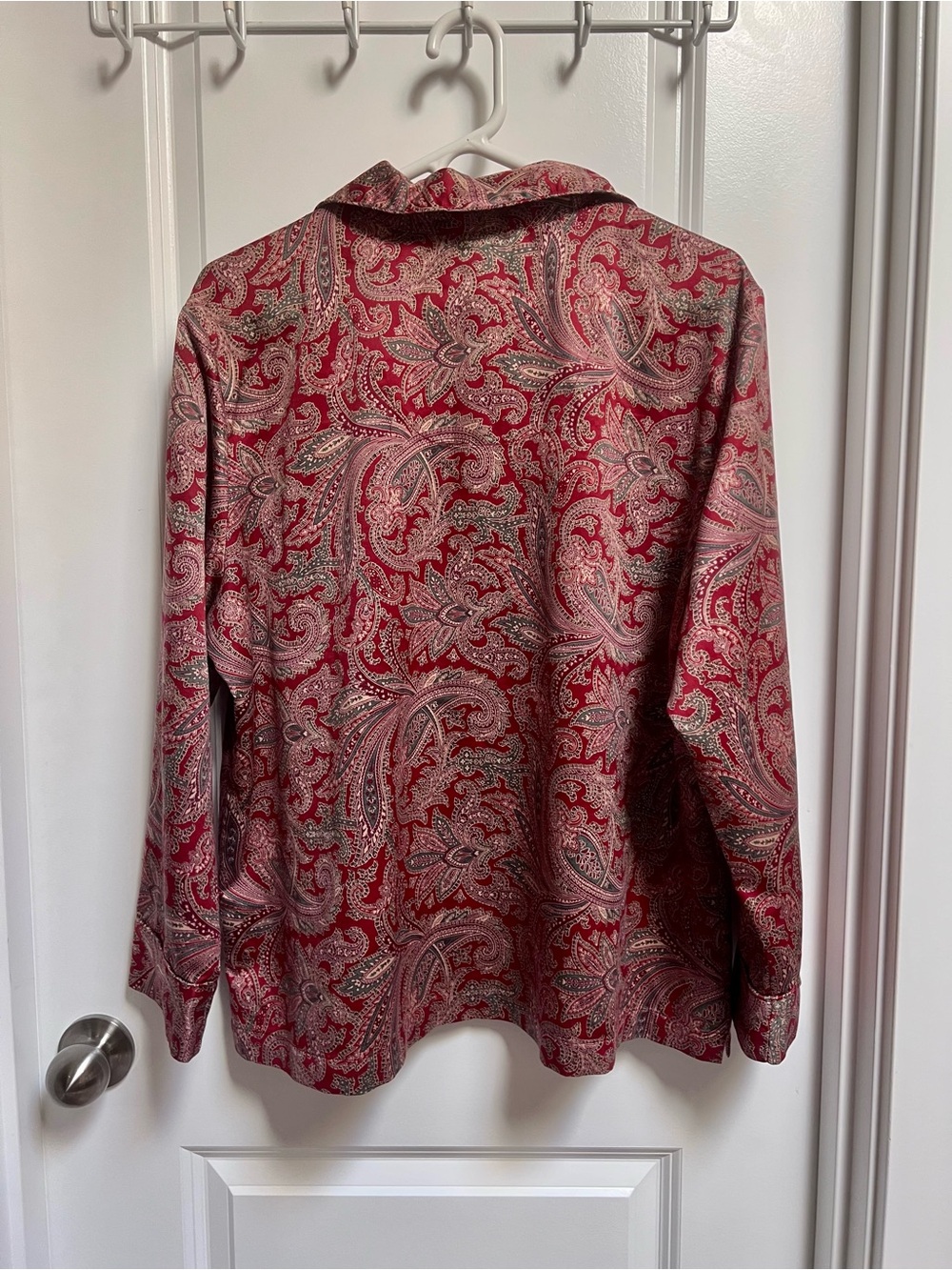 Ralph Lauren Paisley Pajama Set Burgundy Rust Old Money Quiet Luxury High End - Picture 4 of 10